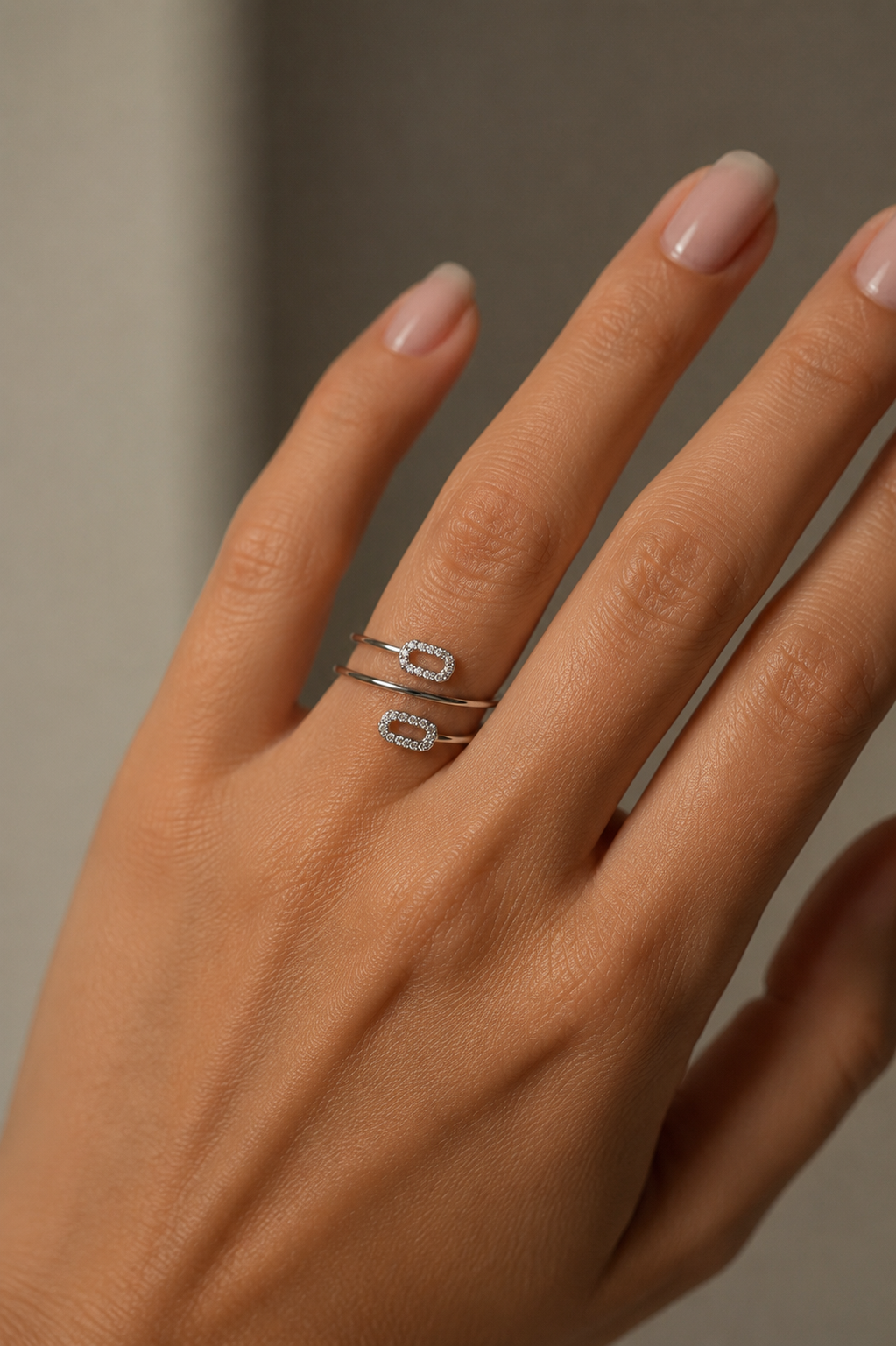 Bague Croix Cristal Argent - Bijou Foi
