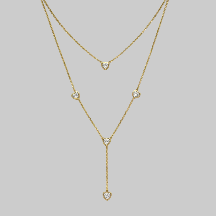 Gold Heart Necklace Jewelry