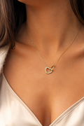Golden Heart Sparkle Necklace